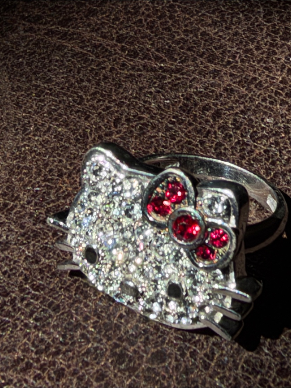 Simmons co Hello Kitty 925 ring CZ rare hard to find